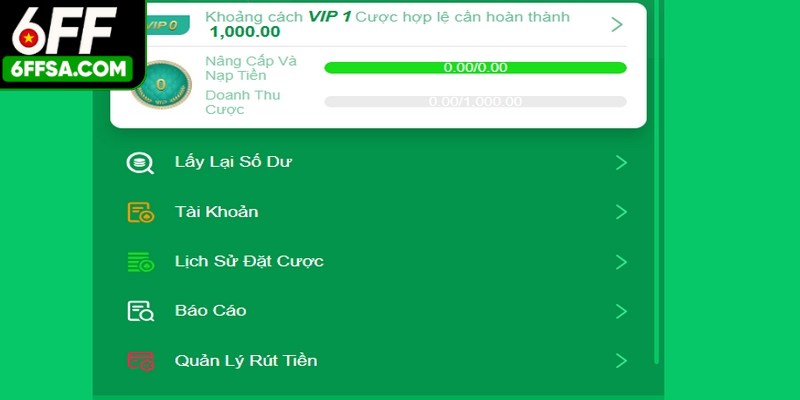 Rút tiền 6FF an toàn với mức độ bảo mật luôn được đề cao